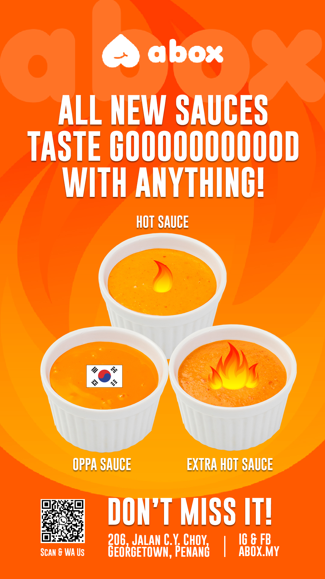 Spice Up Every Bite with Abox’s All-New Sauces!